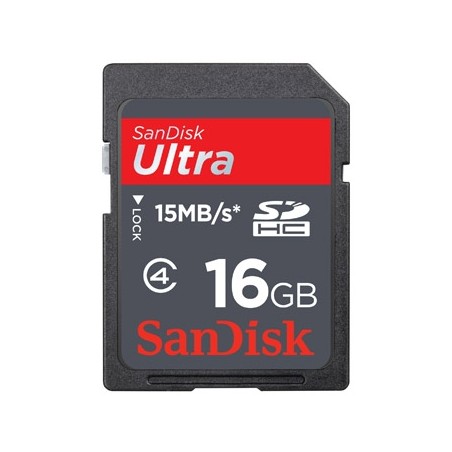 SanDisk 16 GB SDHC Ultra, 20MB/s, class 6