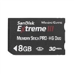 SanDisk MemoryStick PRO-HG Duo Extreme III 8GB, rychlost 30MB/s,