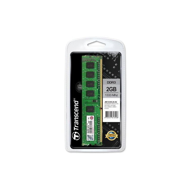 Transcend paměť 2GB DDR3 1333 U-DIMM (JetRam) 1Rx8 CL9