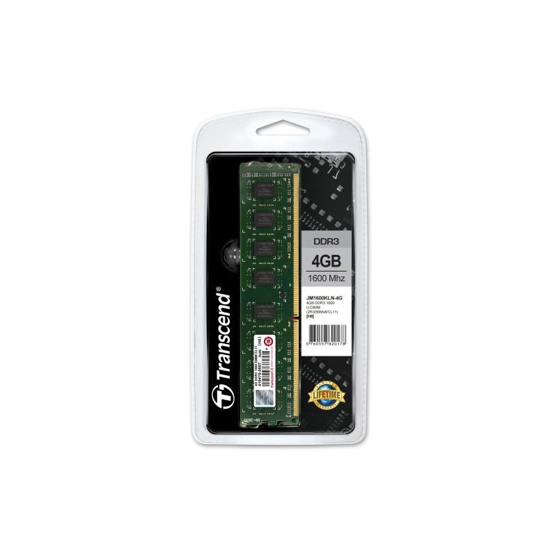 Transcend paměť 4GB DDR3-1600 U-DIMM (JetRam) 2Rx8 CL11