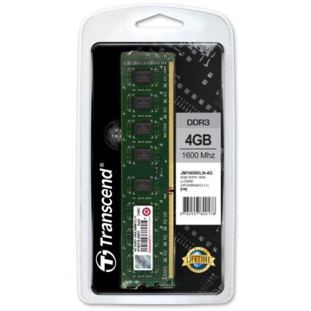 Transcend paměť 4GB DDR3-1600 U-DIMM (JetRam) 2Rx8 CL11