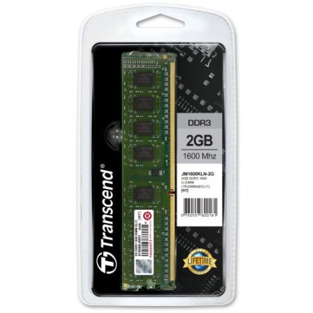 Transcend paměť 2GB DDR3-1600 U-DIMM (JetRam) 1Rx8 CL11