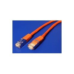 FTP patchkabel kat. 5e, 0,25m, červený