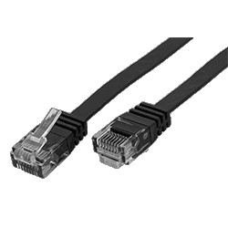 UTP patchkabel kat. 6, plochý, černý, 1m 95380