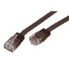 UTP patchkabel kat. 6, plochý, hnědý, 3m