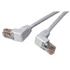 UTP patchkabel kat. 5e, lomené konektory (90°), bílý, 10m