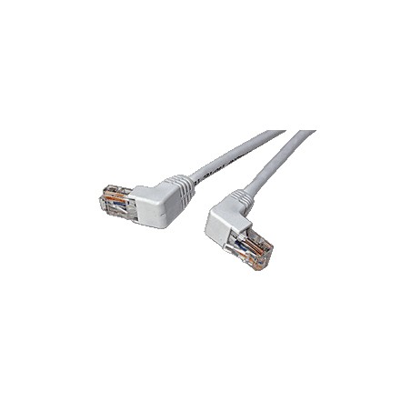 UTP patchkabel kat. 5e, lomené konektory (90°), bílý, 5m