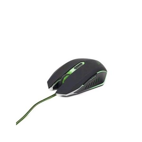 Gembird Myš MUSG-001-G, herní, optická, zeleno-černá, 2400DPI, USB