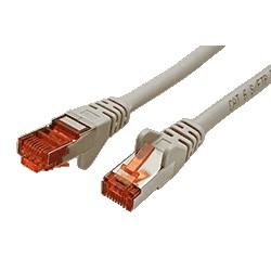 S/FTP patchkabel kat. 6, LSOH, 25m, šedý