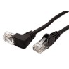 UTP patchkabel kat. 5e, 1 lomený konektor (90°), černý, 5m