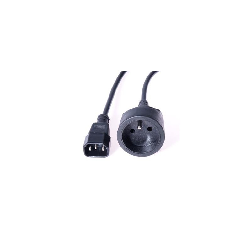 Prodlužovací přívod 230V s EURO konektorem C14 (IEC connection) , 20cm