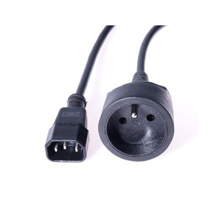 Prodlužovací přívod 230V s EURO konektorem C14 (IEC connection) , 20cm
