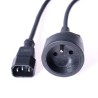 Prodlužovací přívod 230V s EURO konektorem C14 (IEC connection) , 20cm