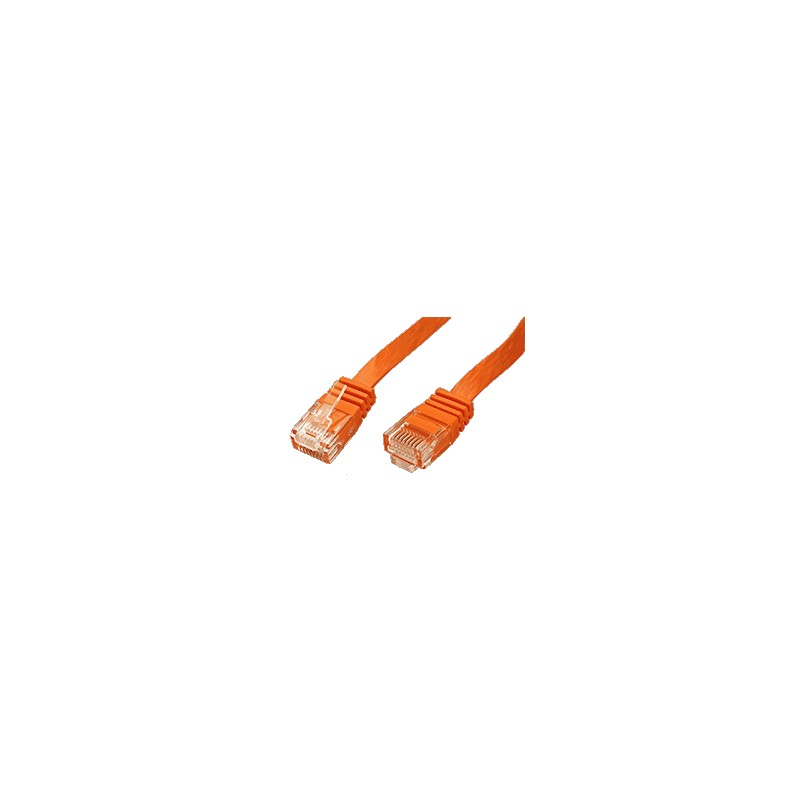 UTP patchkabel kat. 6, plochý, oranžový, 1m