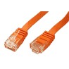 UTP patchkabel kat. 6, plochý, oranžový, 1m