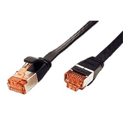 FTP patchkabel kat. 6, plochý, černý, 1,5m 94232