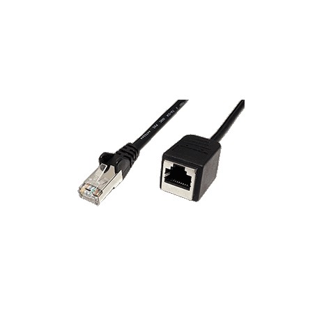 FTP patchkabel prodlužovací kat.5e, RJ45 M-F, 3m, černý