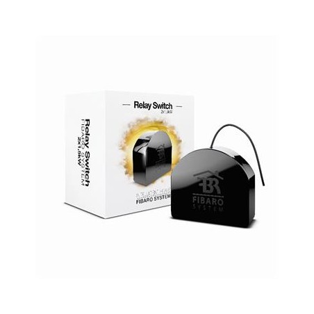 FIBARO FGS-223 spínač 2x 1,5 KW, černý, Gen.5 Z-Wave