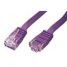 UTP patchkabel kat. 6, plochý, fialový, 1m