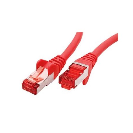 S/FTP patchkabel kat. 6, LSOH, 0,15m, červený