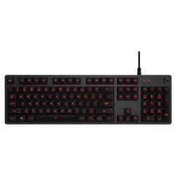 Logitech klávesnice Gaming G413 červené podsvícení, US - carbon
