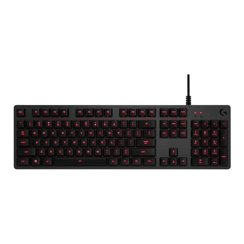 Logitech klávesnice Gaming G413 červené podsvícení, US - carbon