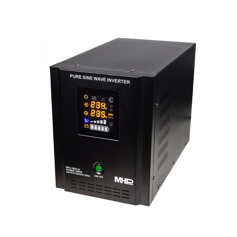 Záložní zdroj MHPower MPU-1800-24, UPS, 1800W, čistý sinus, 24V