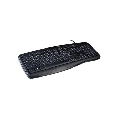 C-TECH klávesnice KB-107 USB, ERGO, černá, CZ/SK
