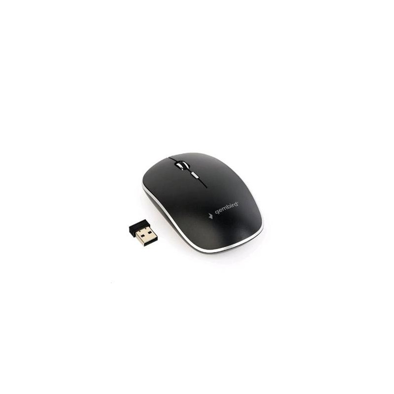 GEMBIRD Myš MUSW-4B-01, černá, bezdrátová, USB nano receiver
