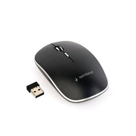 GEMBIRD Myš MUSW-4B-01, černá, bezdrátová, USB nano receiver
