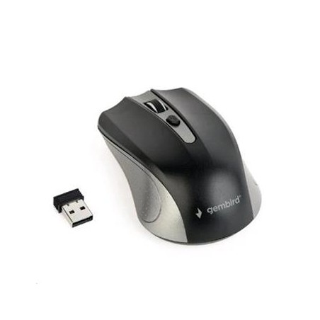 GEMBIRD Myš MUSW-4B-04-GB, šedo-černá, bezdrátová, USB nano receiver