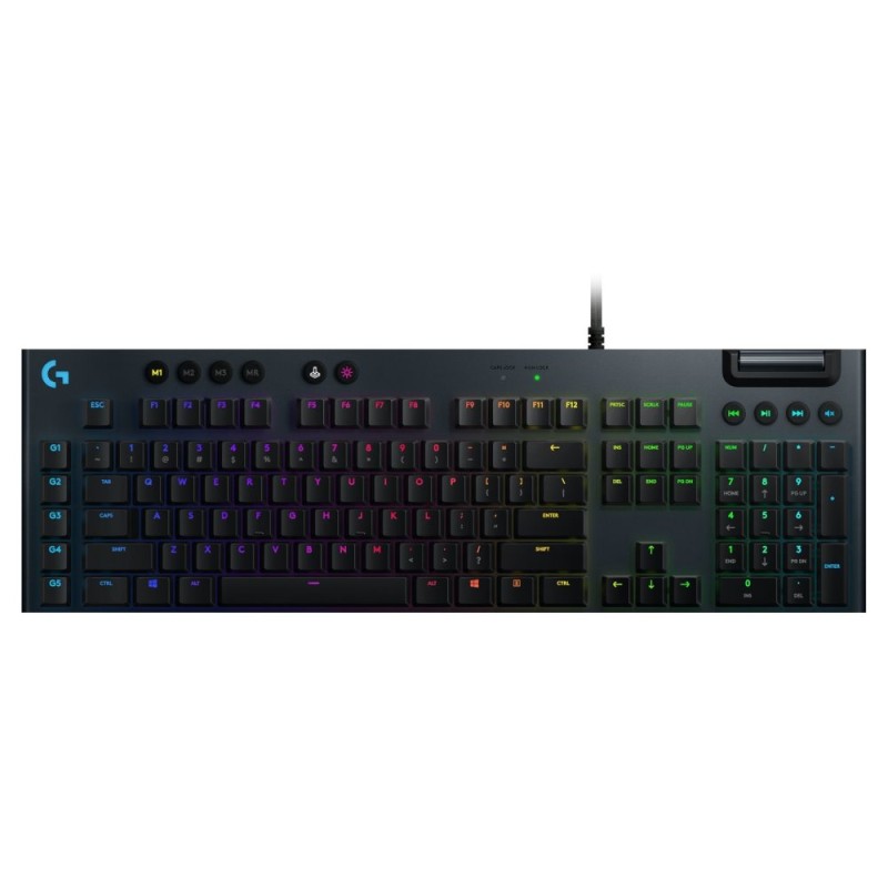 Logitech klávesnice Gaming G815 Lightsync RGB Tactile/US/drátová/ hmatové spínače/ černá