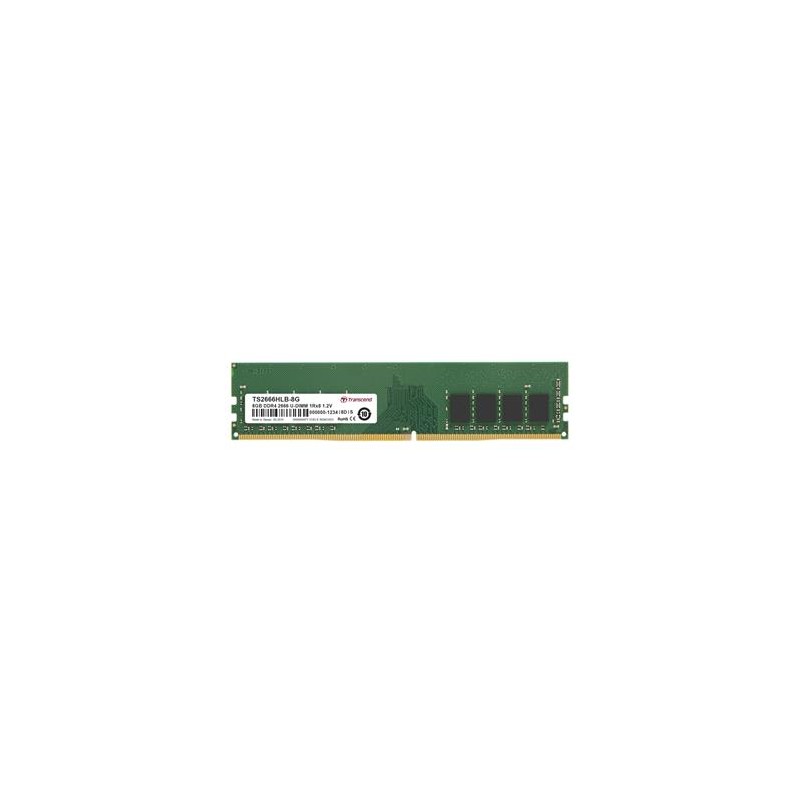 Transcend paměť 8GB DDR4 2666 U-DIMM 1Rx8 1Gx8 CL19 1.2V