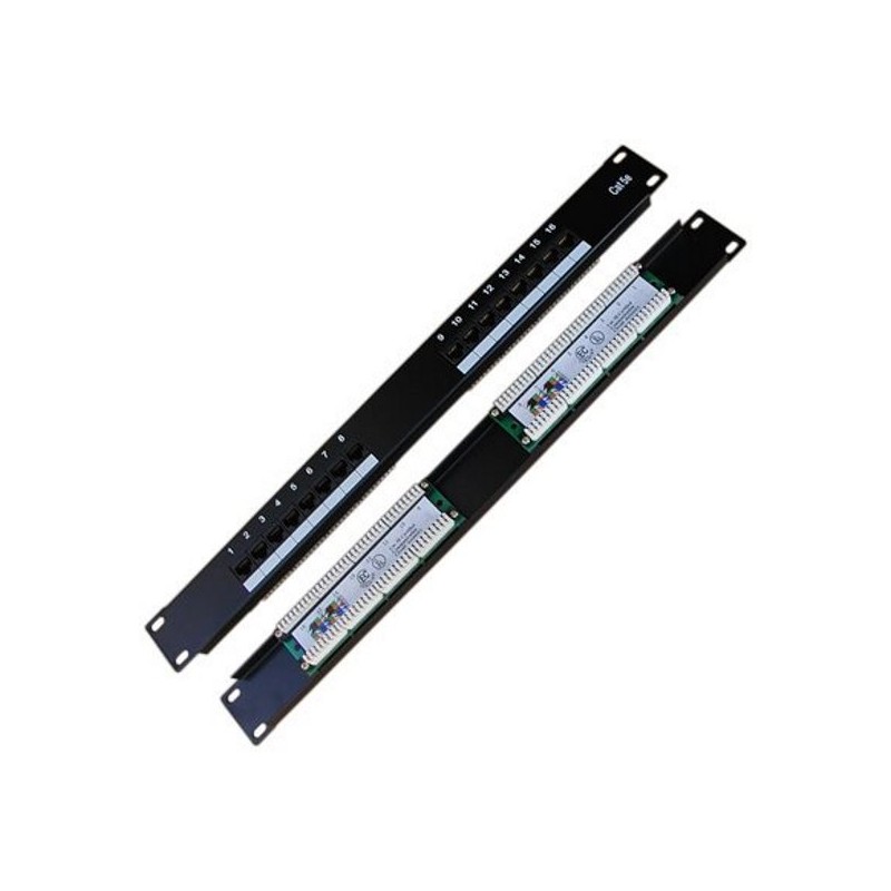 DATACOM Patch panel 16p.,UTP, Cat5e,1U,19", LSA Krone