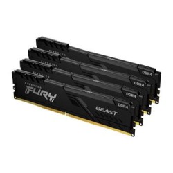KINGSTON 16GB 2666MHz DDR4 CL16 DIMM (Kit of 4) FURY Beast Black