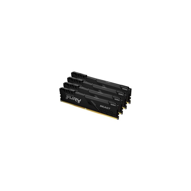 KINGSTON 16GB 2666MHz DDR4 CL16 DIMM (Kit of 4) FURY Beast Black