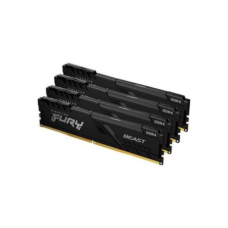 KINGSTON 16GB 2666MHz DDR4 CL16 DIMM (Kit of 4) FURY Beast Black