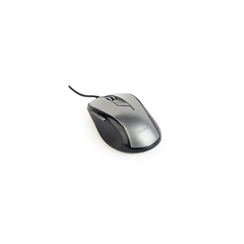 Gembird myš MUS-6B-01, černo-stříbrná, USB