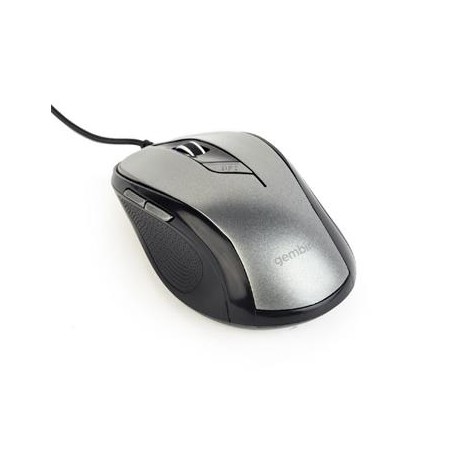 Gembird myš MUS-6B-01, černo-stříbrná, USB
