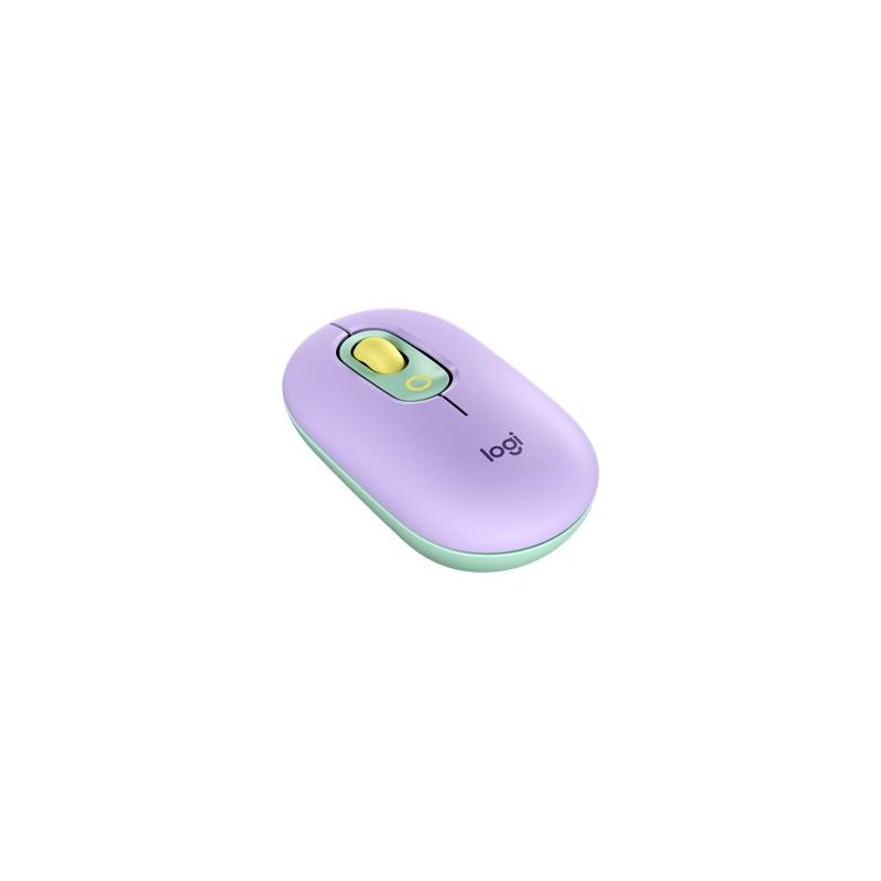 Logitech myš POP - zeleno-fialová/optická/ 4 tlačítka/bezdrátová/Bluetooth/4000dpi