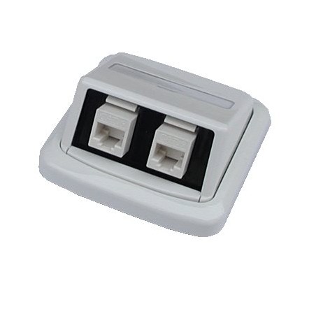 Dvojzásuvka ABB TANGO 2xRJ45 Cat5e UTP bílá