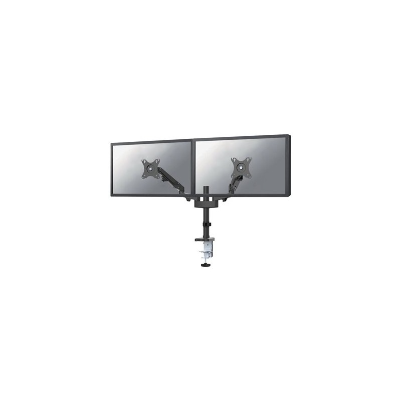 Neomounts DS70-750BL2/Držák displeje/tyč na stůl/17-27"/svorka/VESA 100X100/nosn. 2x7kg/plynový píst/2 displeje/černý