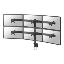 Neomounts FPMA-D700D6/Držák displeje/na stůl/19-27"/svorka/VESA 100X100/nosn. 6x8kg/6 displejů/černý