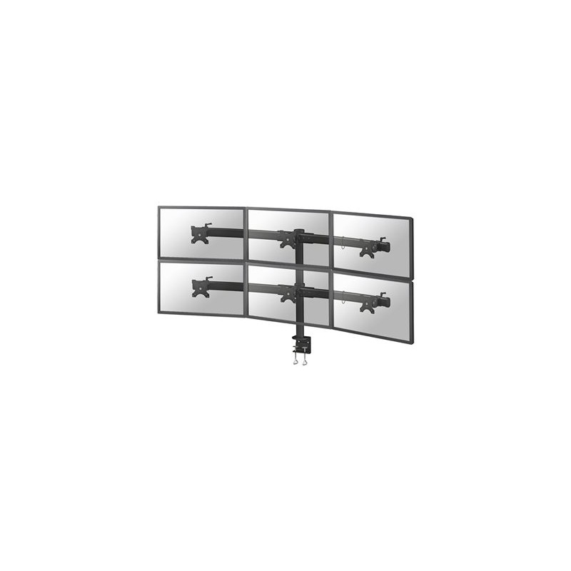 Neomounts FPMA-D700D6/Držák displeje/na stůl/19-27"/svorka/VESA 100X100/nosn. 6x8kg/6 displejů/černý