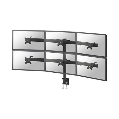 Neomounts FPMA-D700D6/Držák displeje/na stůl/19-27"/svorka/VESA 100X100/nosn. 6x8kg/6 displejů/černý