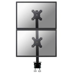 Neomounts FPMA-D700DV/Držák displeje/na stůl/10-27"/svorka/VESA 100X100/nosn. 2x6kg/2 displeje vert/černý