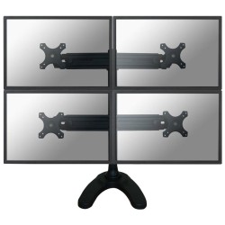 Neomounts FPMA-D700DD4/Držák displeje/na stůl/19-30"/stojan+průchodka/VESA 100X100/nosn. 4x8kg/4 displeje/černý