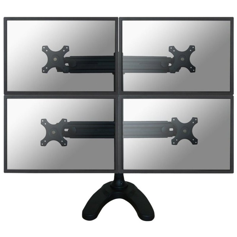 Neomounts FPMA-D700DD4/Držák displeje/na stůl/19-30"/stojan+průchodka/VESA 100X100/nosn. 4x8kg/4 displeje/černý