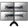 Neomounts FPMA-D700DD4/Držák displeje/na stůl/19-30"/stojan+průchodka/VESA 100X100/nosn. 4x8kg/4 displeje/černý