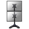 Neomounts FPMA-D700DDV/Držák displeje/na stůl/10-27"/stojan+průchodka/VESA 100X100/nosn. 2x6kg/2 displeje vert/černý